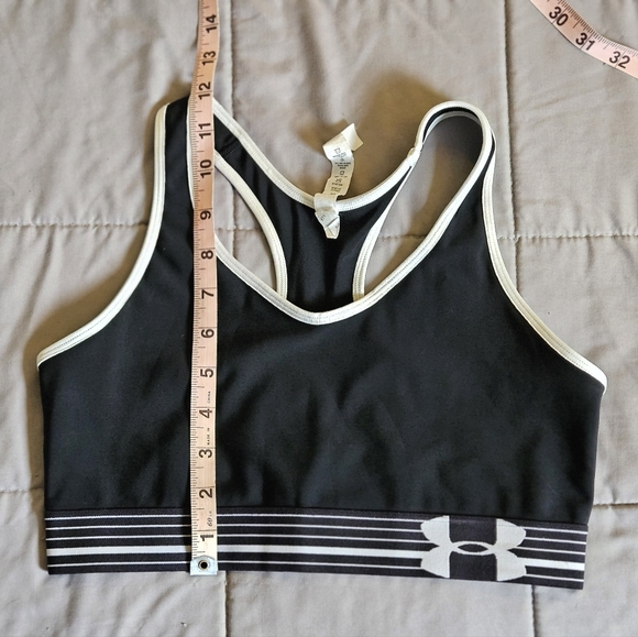 Under Armour Heat Gear Women's Size Medium Unpadded Black Compression Sports Bra - Picture 4 of 5